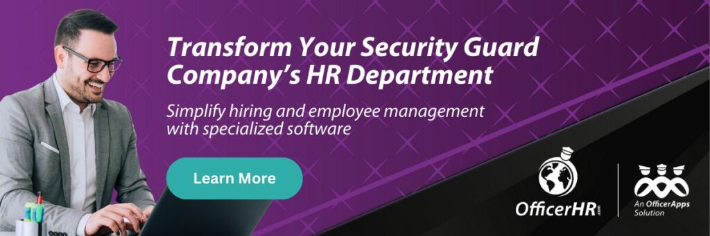 Software for hiring security officers